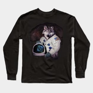 Wolfy Goes to Mars Long Sleeve T-Shirt